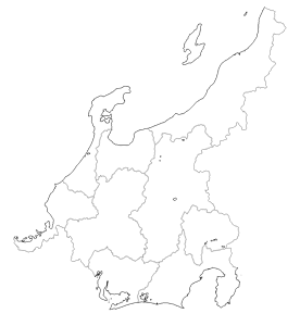 Craftmap 中部地方の地図素材 白地図