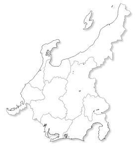 Craftmap 中部地方の地図素材 白地図