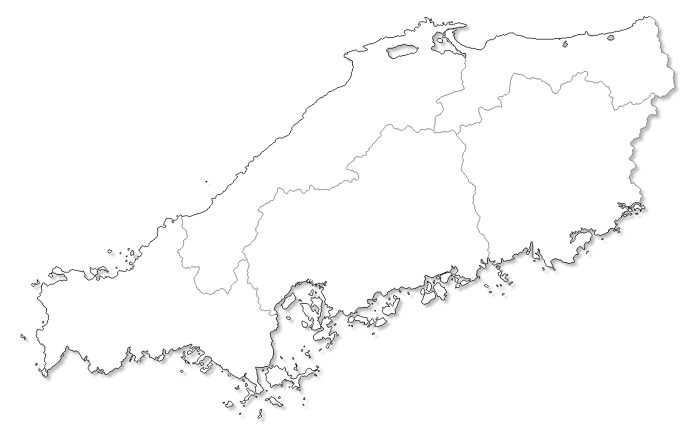 Craftmap 中国地方の地図素材 白地図
