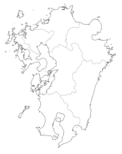 Craftmap 九州地方の地図素材 白地図