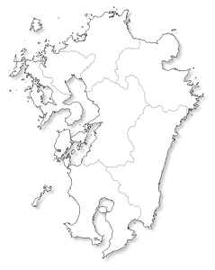 Craftmap 九州地方の地図素材 白地図