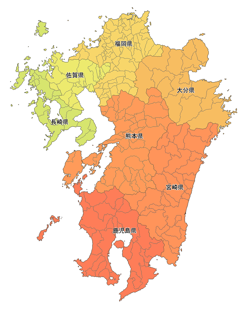 九州 地方 地図