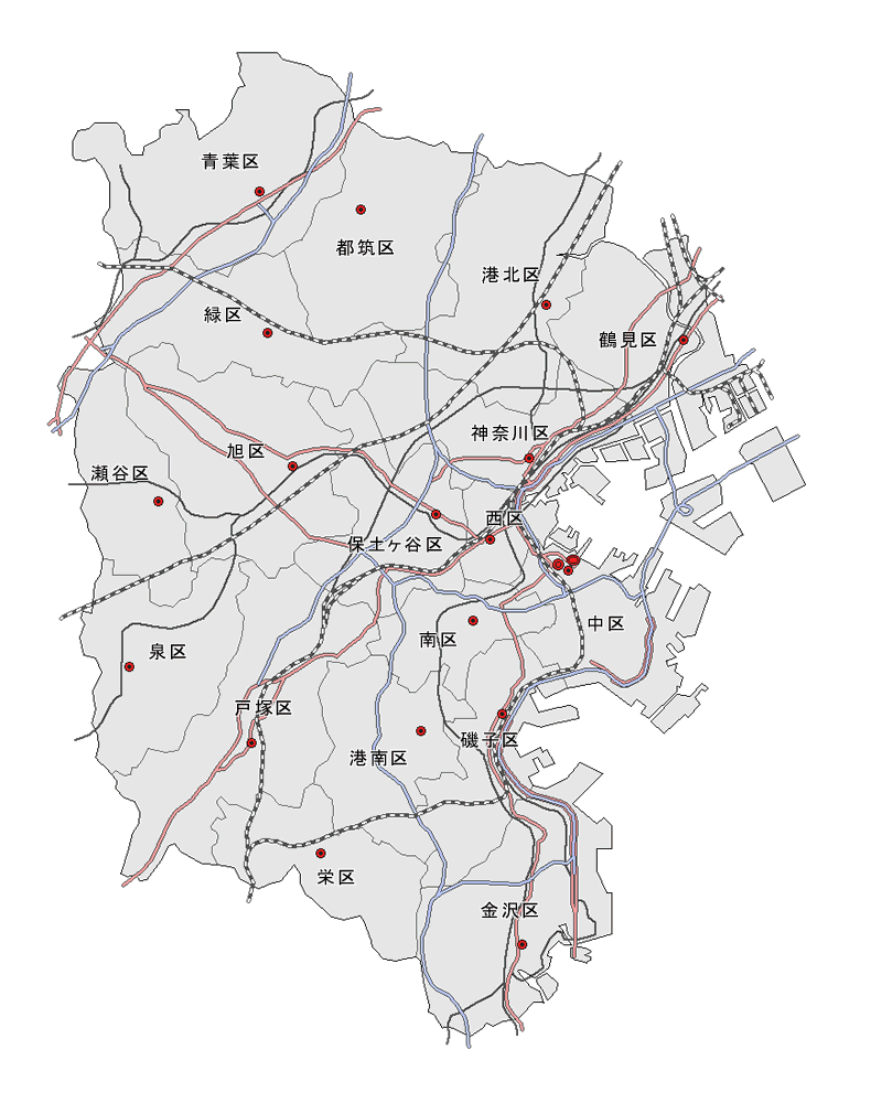 ☆昭和時代【横浜市区分地図】神奈川区(1981年昭文社)○廃線臨港