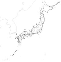 白地図 日本 列島