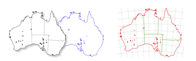 オーストラリアの白地図